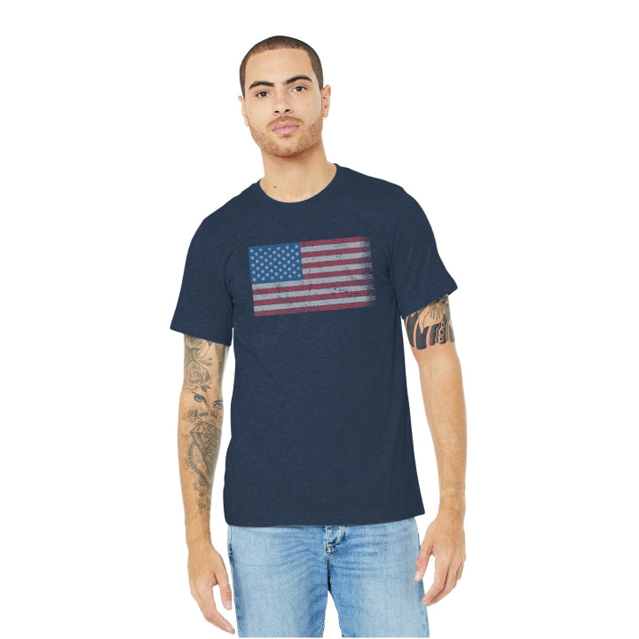 Distressed USA T-shirt