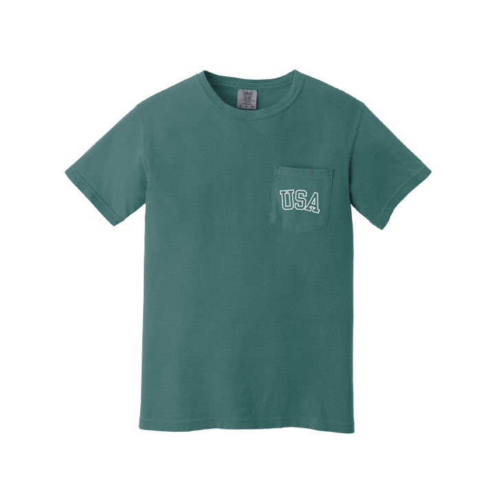 Retro Style USA Pocket T-shirt