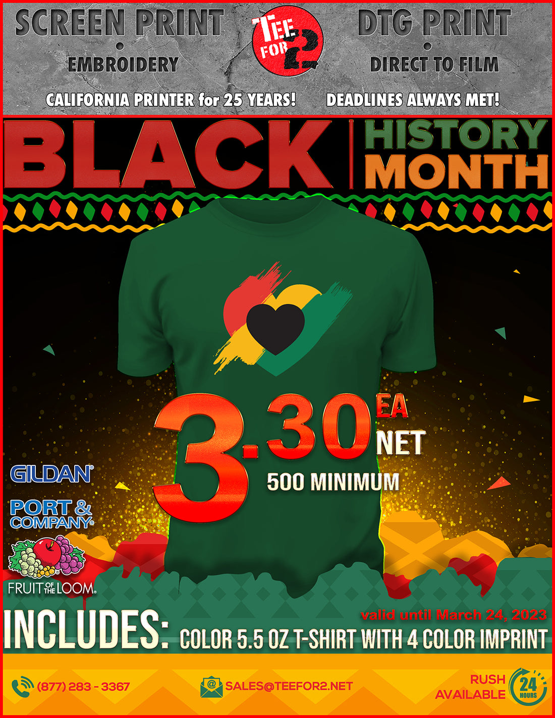 Screen Printing Special - Black History Month