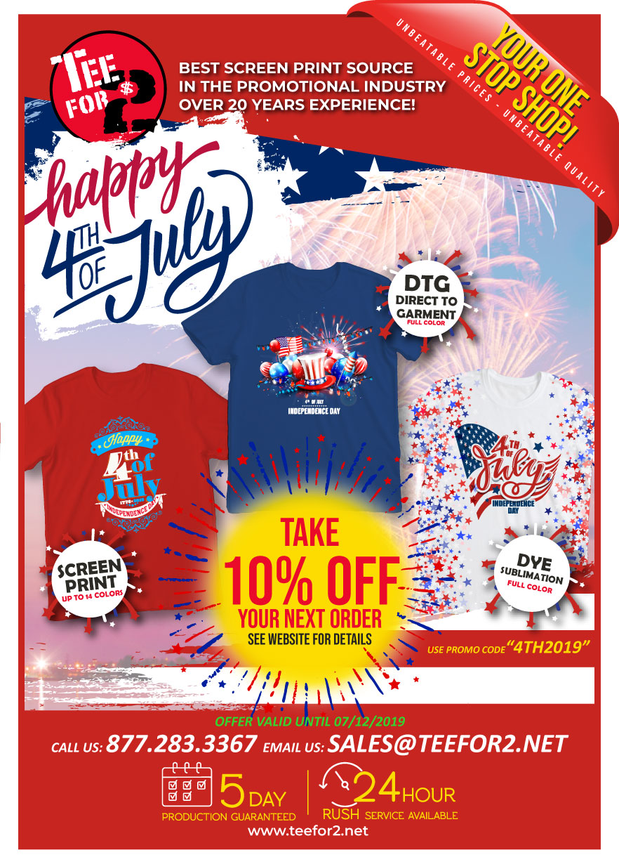 Teefor2 July 4th Special! 2019 - EXPIRED