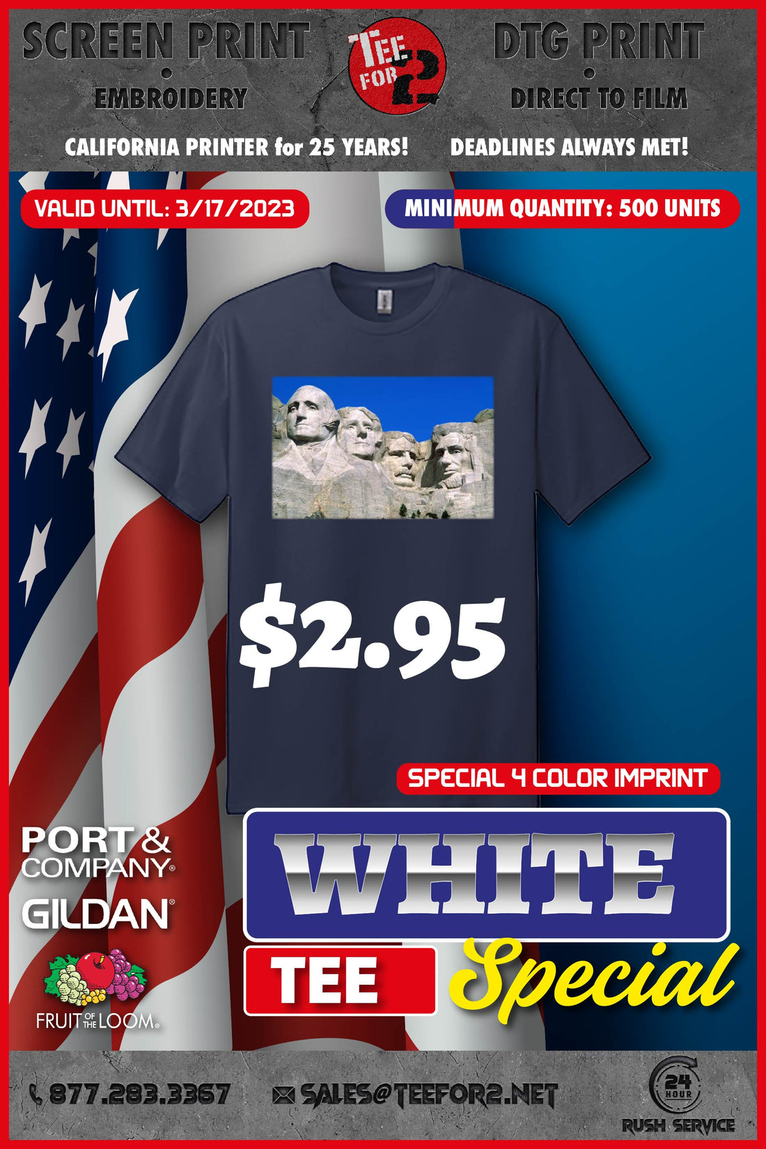 Screen Printing Special - President's Day