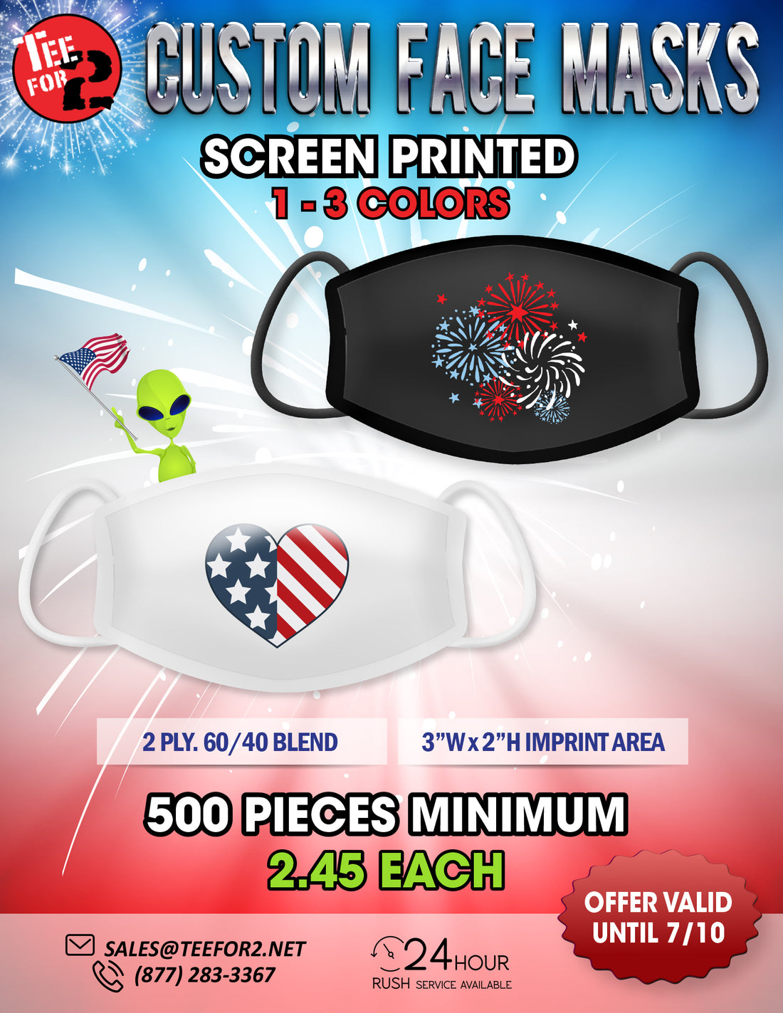 Screen Print Face Mask Special