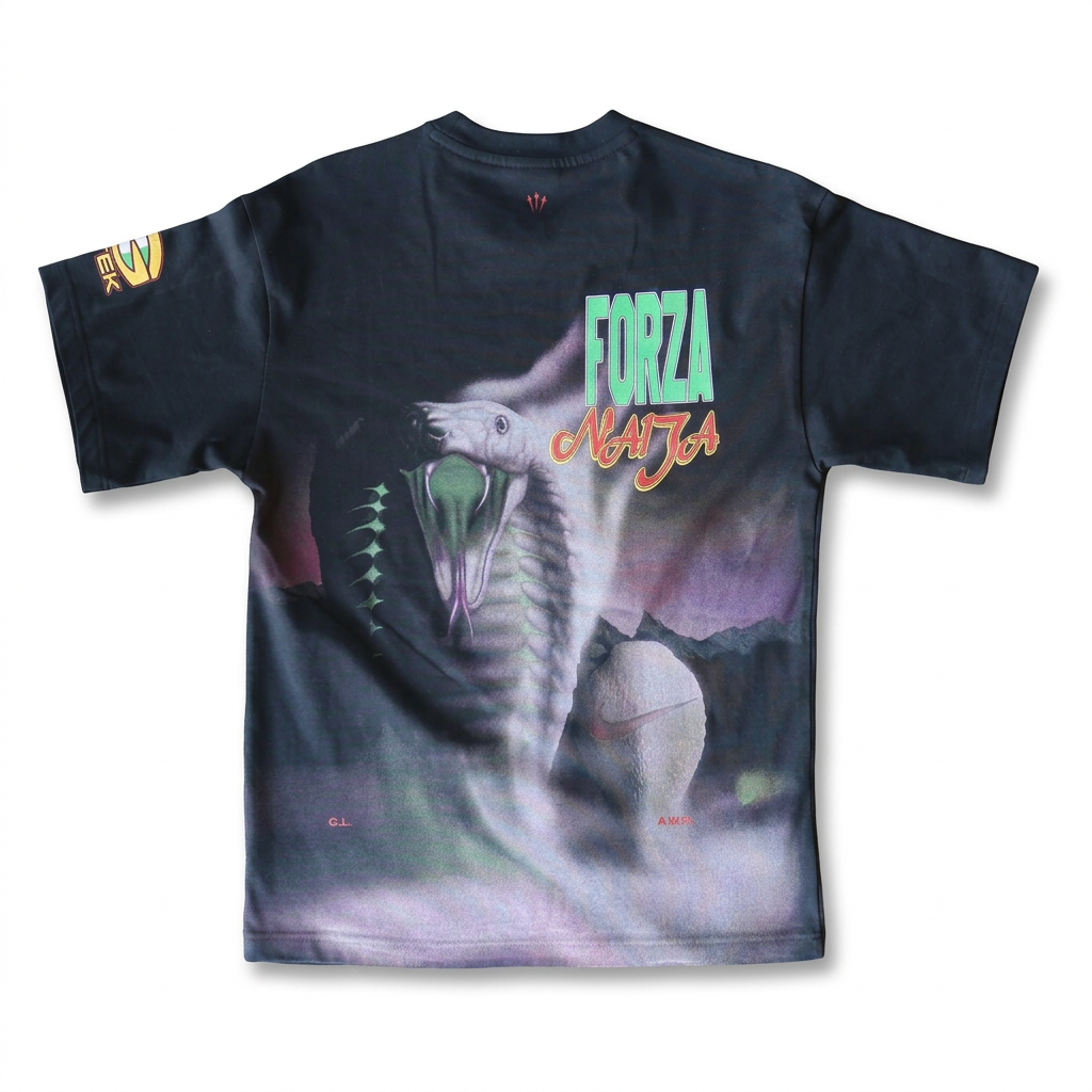 Oversized screen print apparel production example