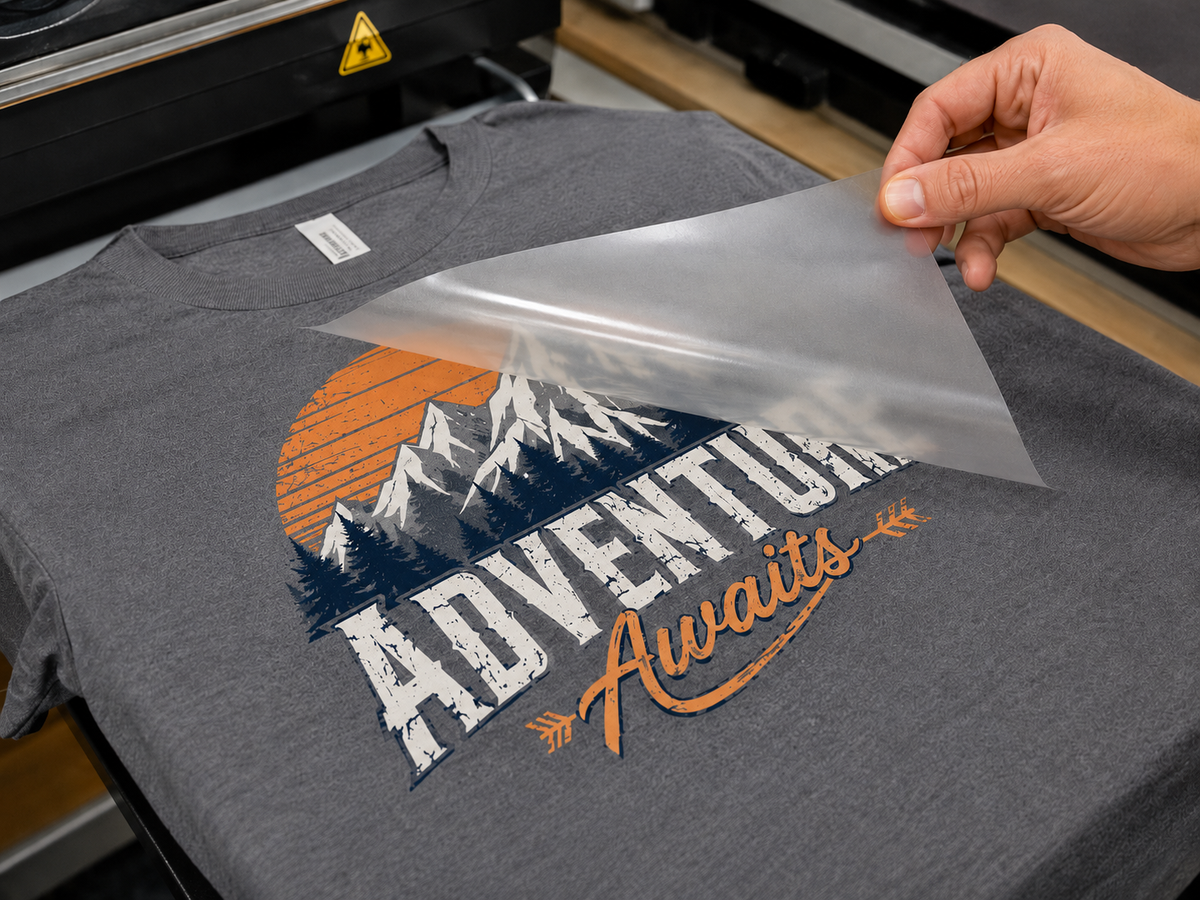 Apparel prepared for contract DTF printing