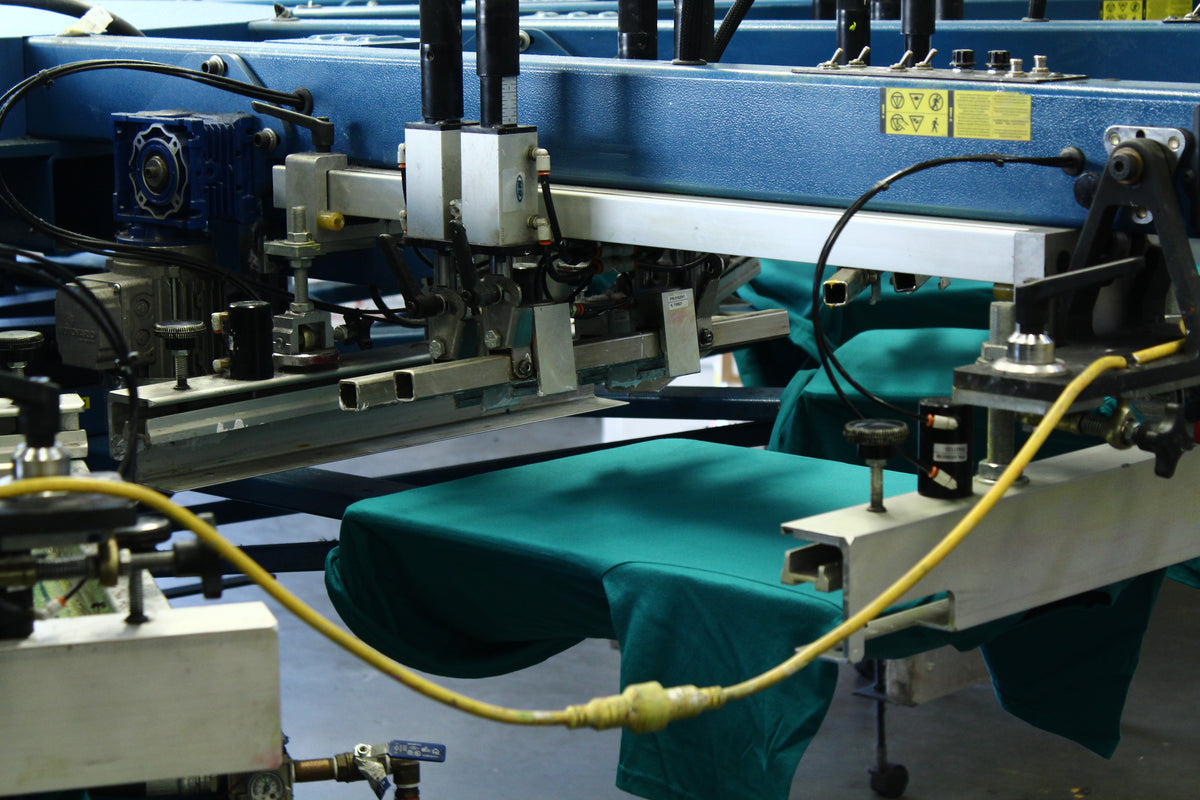 Black printed t-shirt for contract screen printing