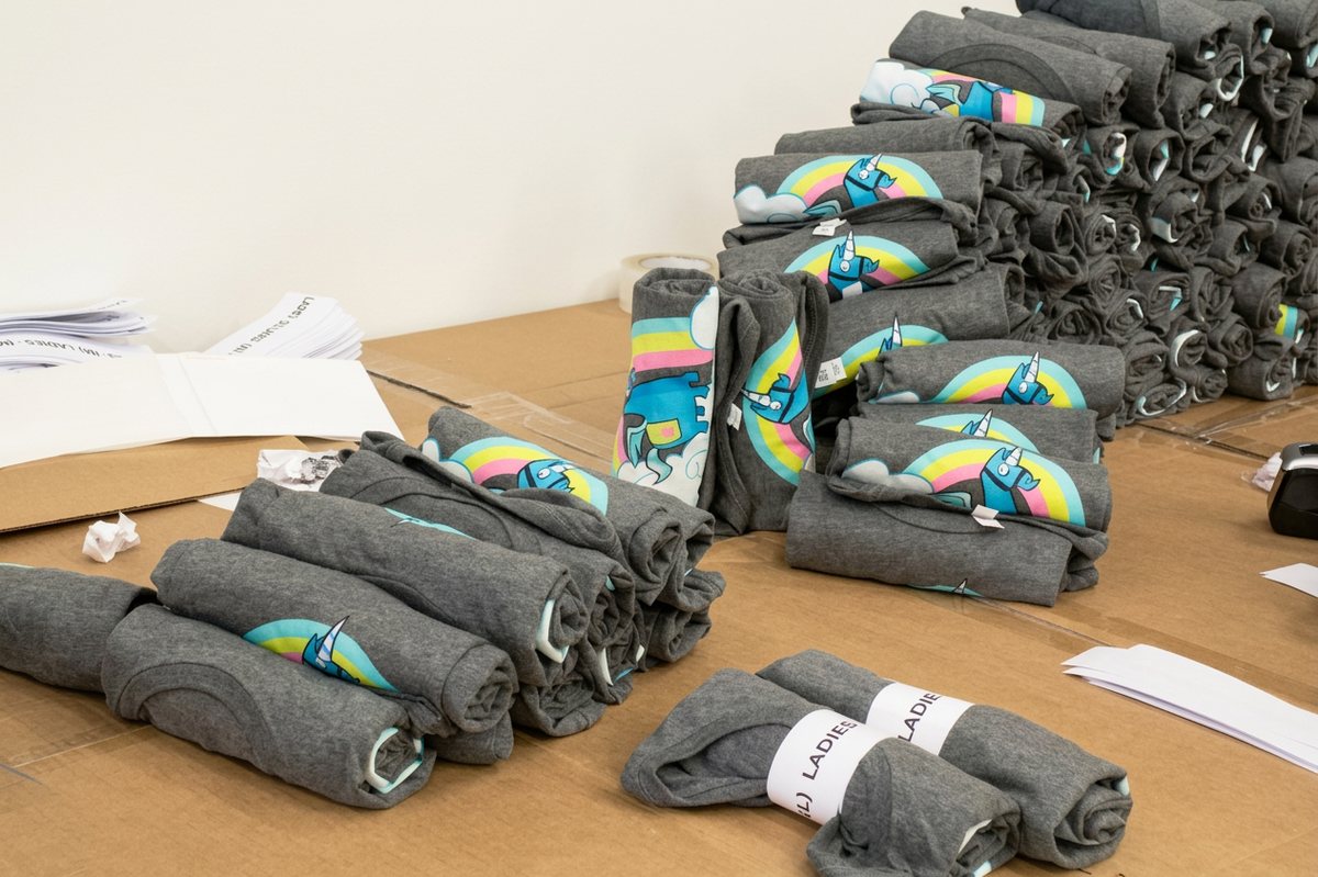 Folded apparel fulfillment batch