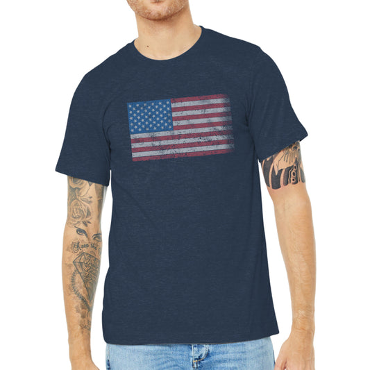 Distressed USA T-shirt