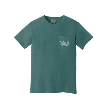 Retro Style USA Pocket T-shirt