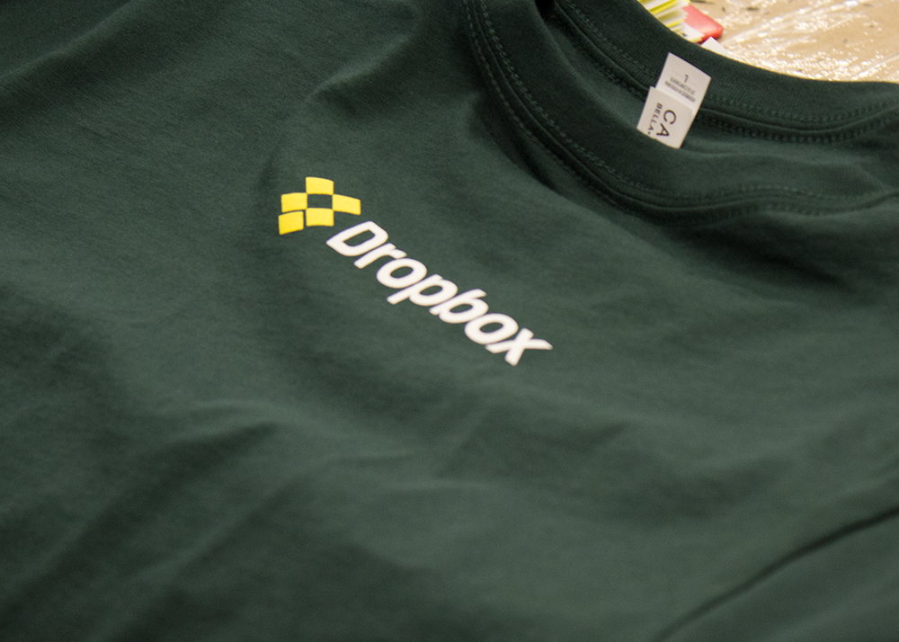 Green uniform shirt with small left chest logo print